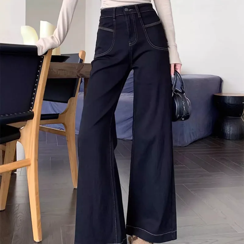 XIANSINIAO Jeans Women's Black-2