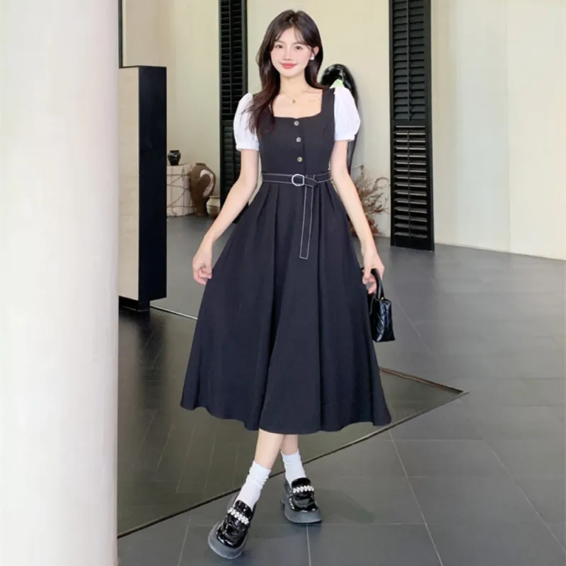 XIANSINIAO Short Sleeved Dress Women's-4