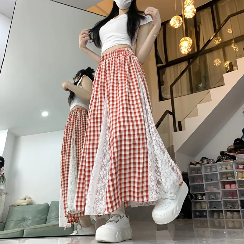 XIANSINIAO Casual Long Skirt Women's-5
