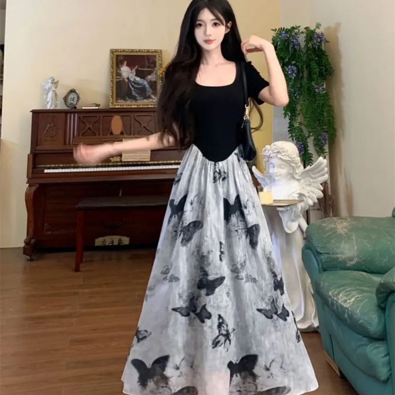 XIANSINIAO Short Sleeved Dress Women's-2