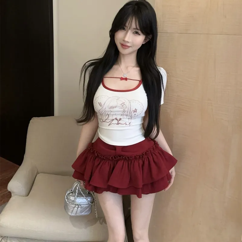 XIANSINIAO Two Piece Skirt Sets Women's-7