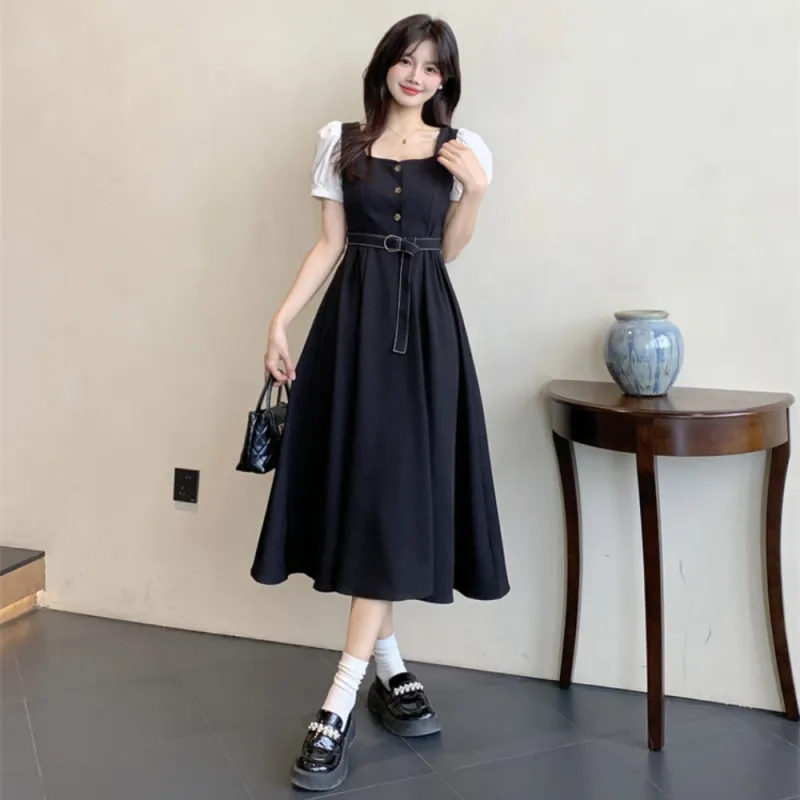 XIANSINIAO Short Sleeved Dress Women's-2
