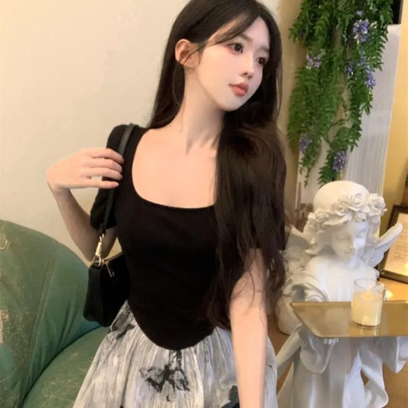 XIANSINIAO Short Sleeved Dress Women's-4