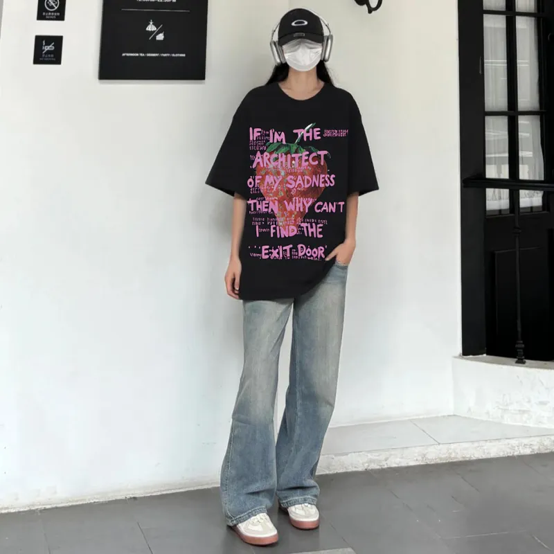 Regular Fashion Individual T Shirt Unisex Pure White Color-2