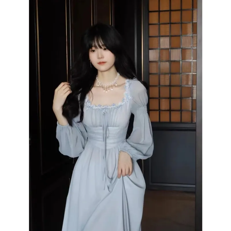 XIANSINIAO Long Sleeved Dress Women's-1