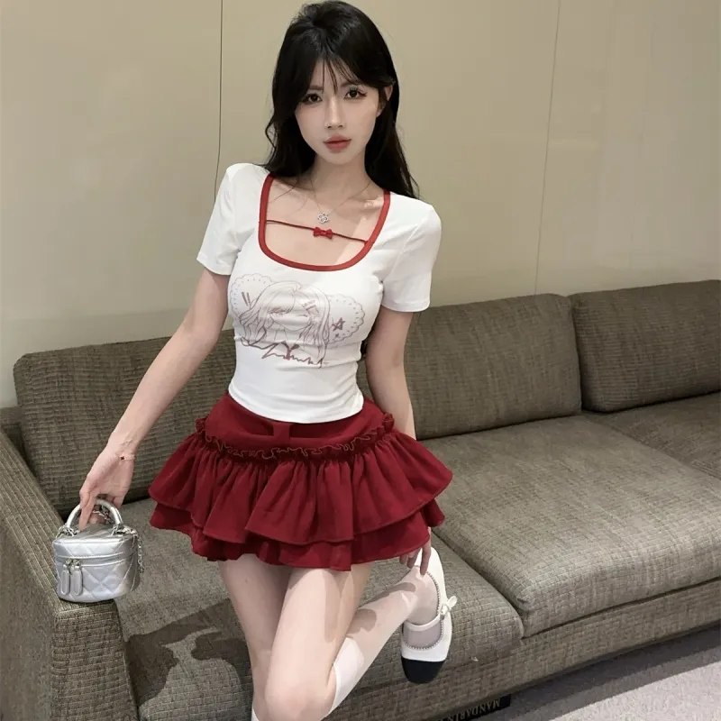 XIANSINIAO Two Piece Skirt Sets Women's-8