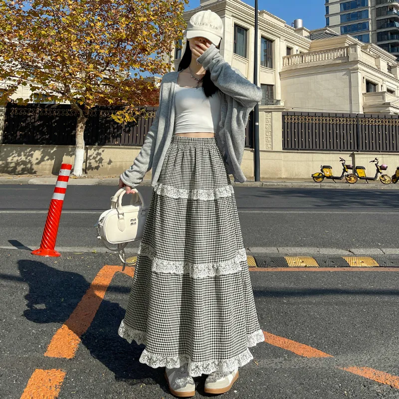 XIANSINIAO Casual Long Skirt Women's-6