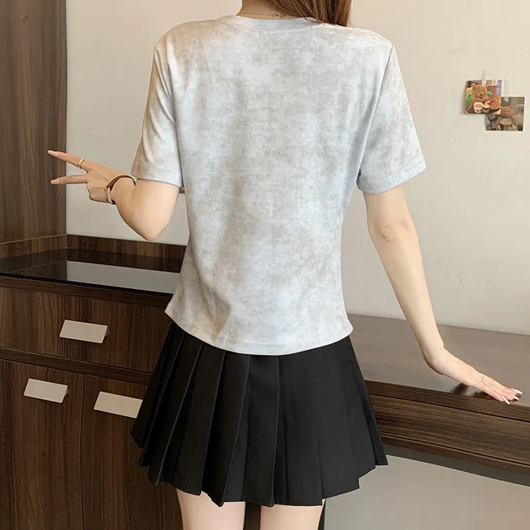 XIANSINIAO Summer Set in Sleeve T Shirt Women's-7