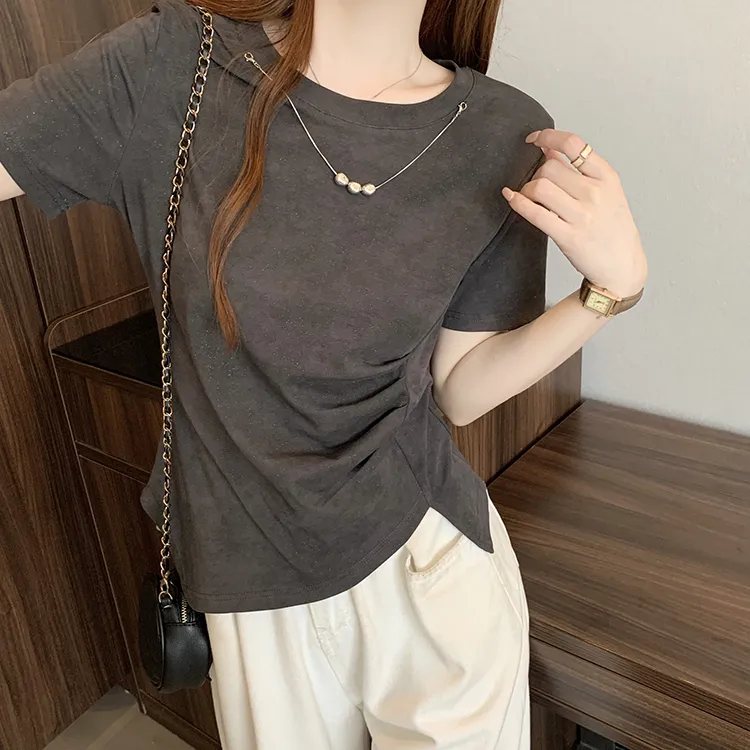 XIANSINIAO Summer Set in Sleeve T Shirt Women's-5