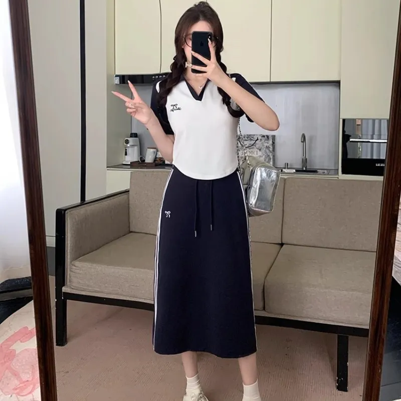 XIANSINIAO Two Piece Skirt Sets Women's-3