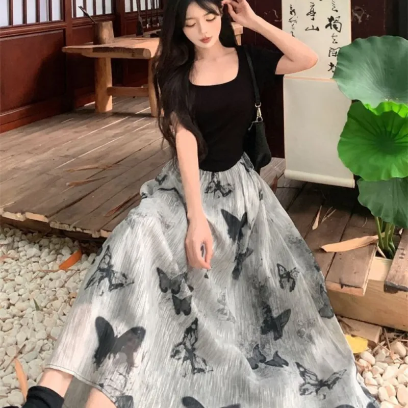 XIANSINIAO Short Sleeved Dress Women's-3
