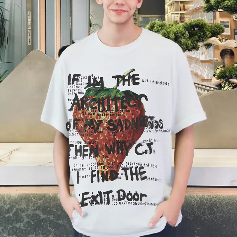 Regular Fashion Individual T Shirt Unisex Pure White Color-9