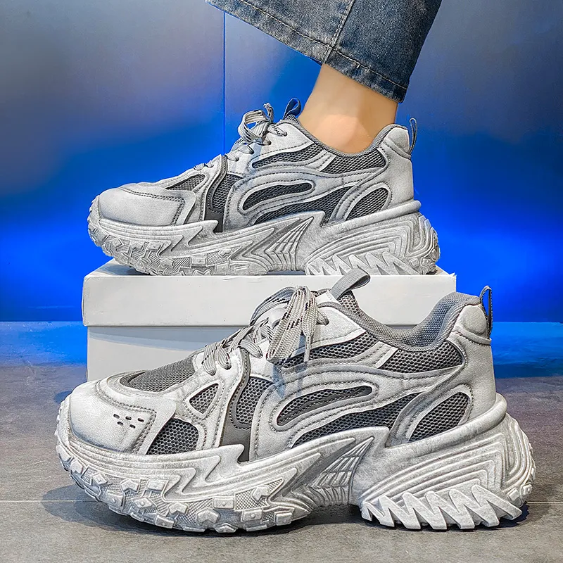 FCMM Cushioned Slip-Resistant Abrasion-Resistant Low-Top Chunky Sneakers Men's-5