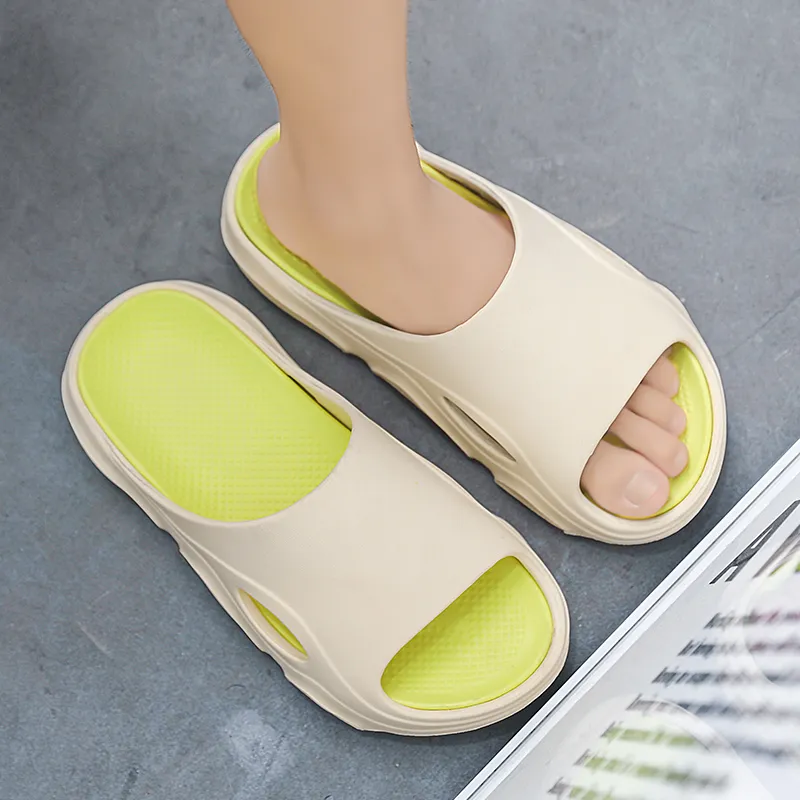 FCMM Slide Slippers Men White Green/Black Orange/Beige Brown-3