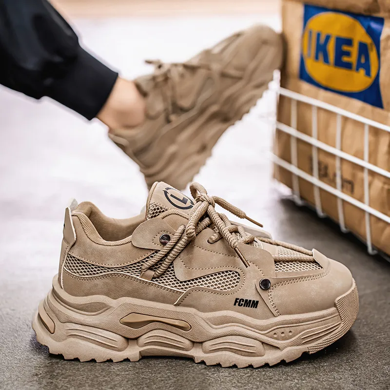 FCMM Anti Slip And Wear Resistant Height Increasing Low Top Chunky Sneakers Men's-11