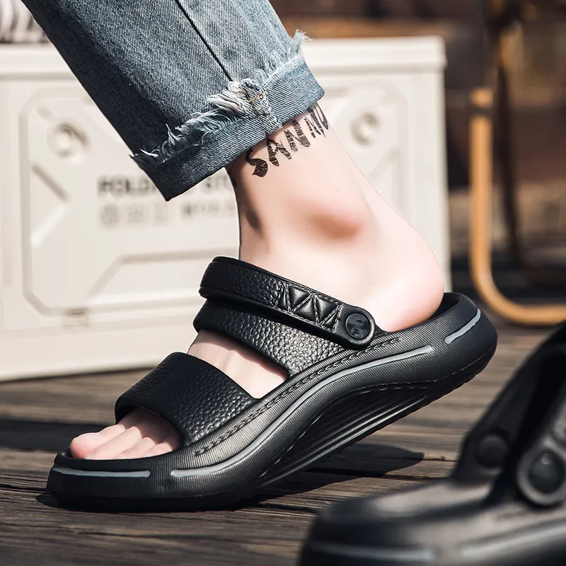 FCMM Beach Sandals Men Black Gray/Black Green/White Blue-6