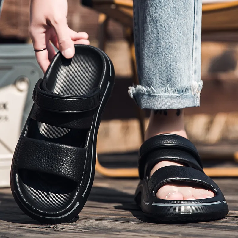 FCMM Beach Sandals Men Black Gray/Black Green/White Blue-5