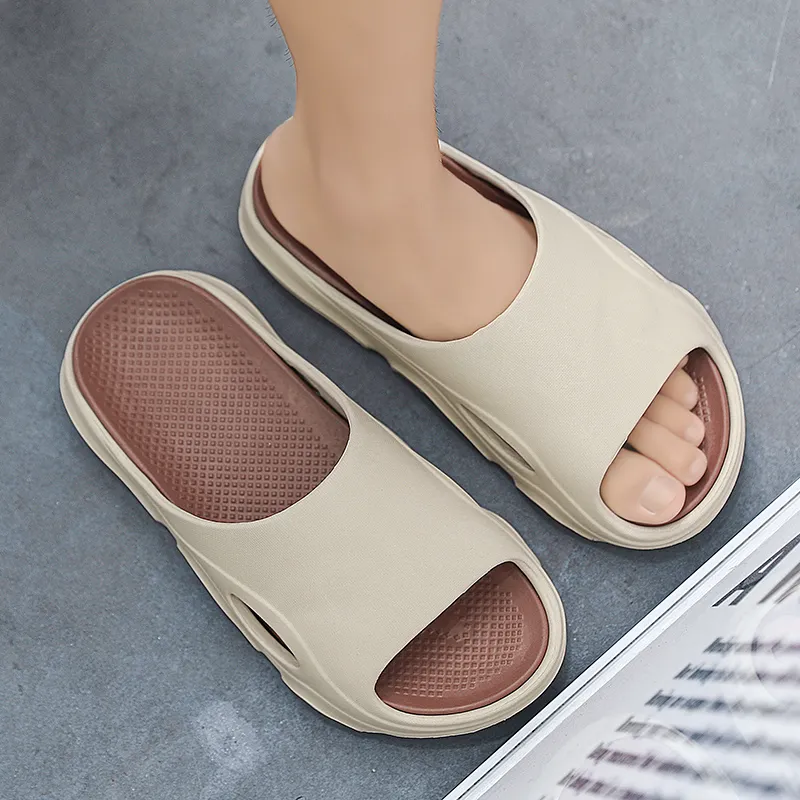 FCMM Slide Slippers Men White Green/Black Orange/Beige Brown-11