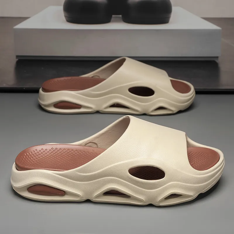 FCMM Slide Slippers Men White Green/Black Orange/Beige Brown-10