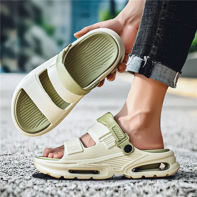 FCMM Beach Sandals Men Green/Black/Beige-3