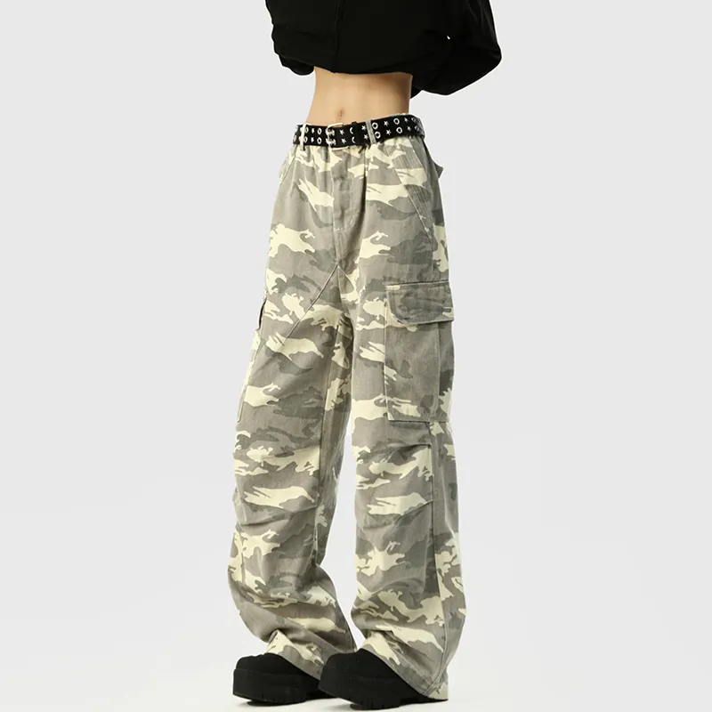 TESTUNG Casual Pants Unisex Gray-14