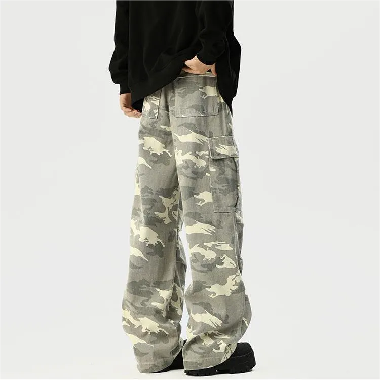 TESTUNG Casual Pants Unisex Gray-12
