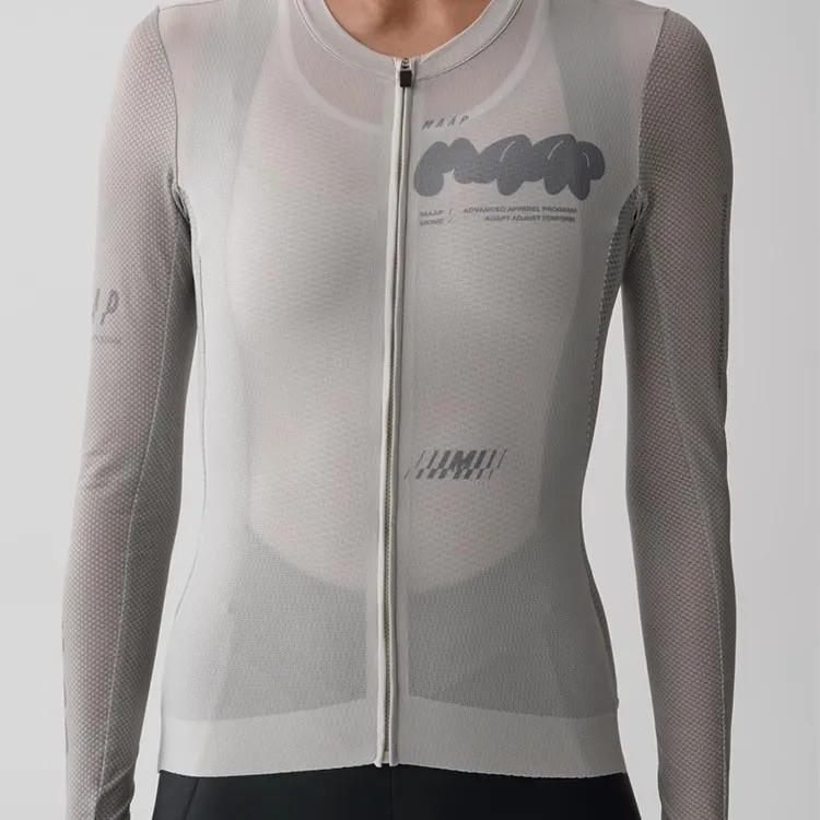 MAAP Aerate Pro Air LS Jersey 3.0 Fog Cycling Clothing Women's Mist Shadow Gray-3