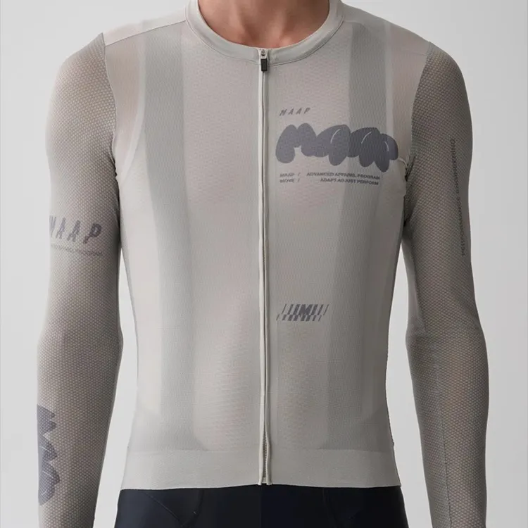 MAAP Aerate Pro Air LS Jersey Cycling Clothing Men's Mist Shadow Gray-3
