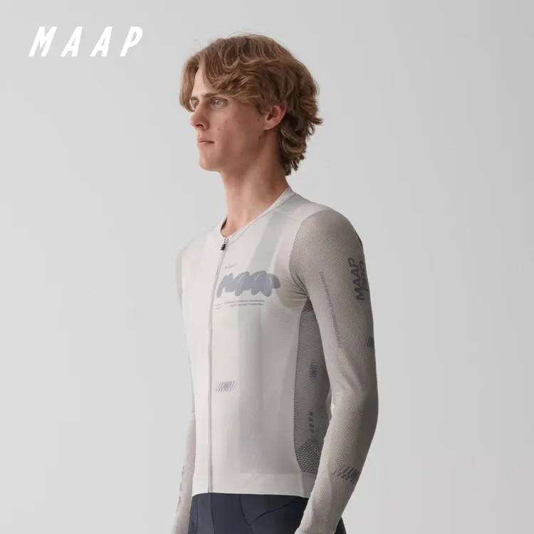 MAAP Aerate Pro Air LS Jersey Cycling Clothing Men's Mist Shadow Gray-2