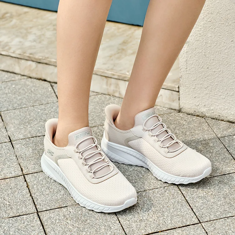 Skechers BOBS SQUAD Anti Slip Wear Resistant Low Top Running Shoes Women's White-7