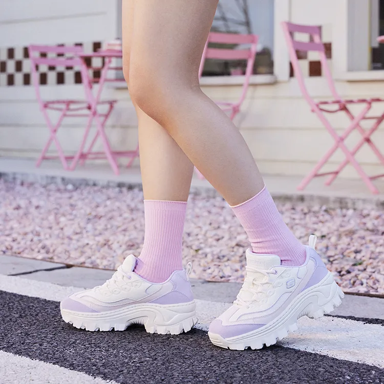 Skechers Street Anti-Slip Wear-Resistant Low-Top Casual Shoes Women's White Pink Purple-6