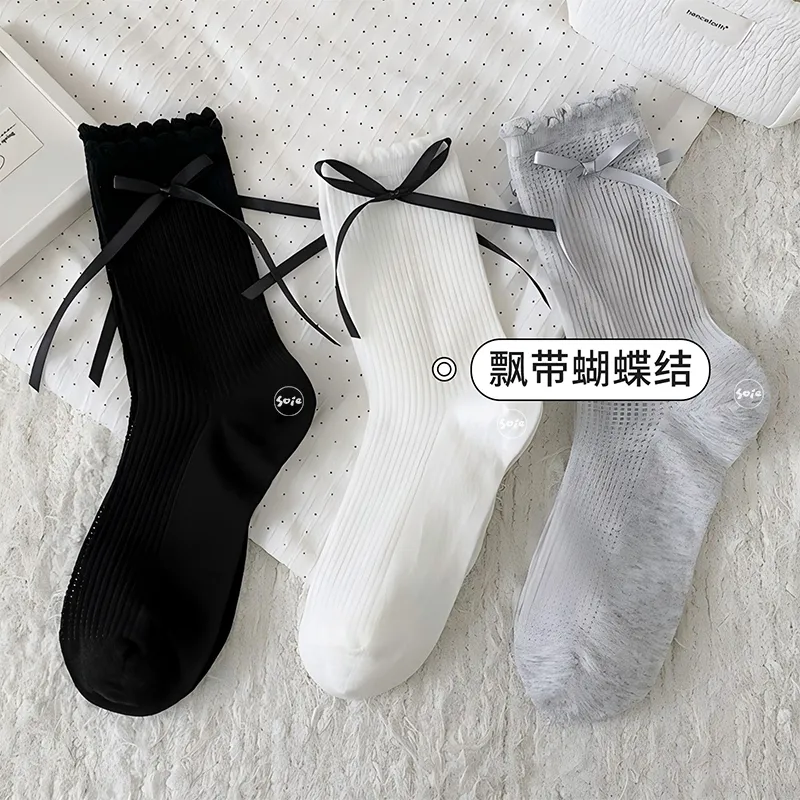 SOIE Mid Calf Socks Women's Combo Set-16