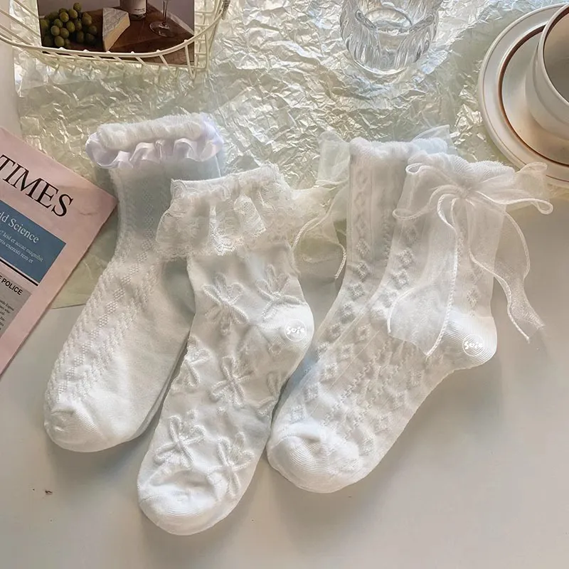 SOIE Mid Calf Socks Women's Combo Set-3