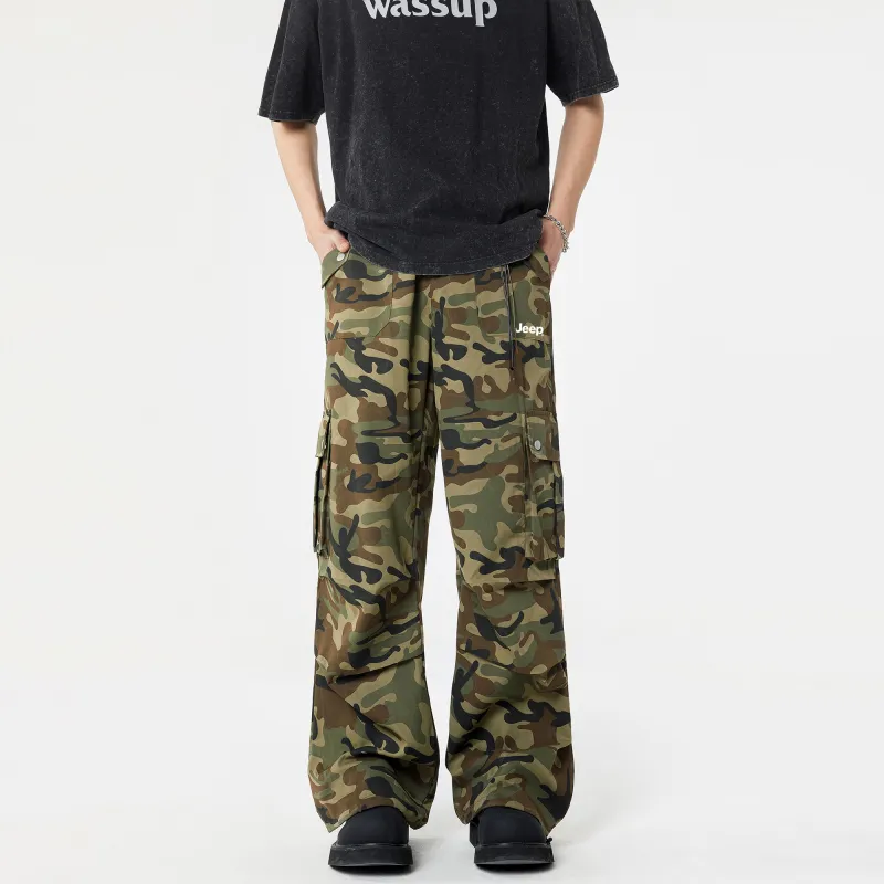 Jeep Pasture Horse Lifestyle Casual Pants Unisex Green Camouflage-3