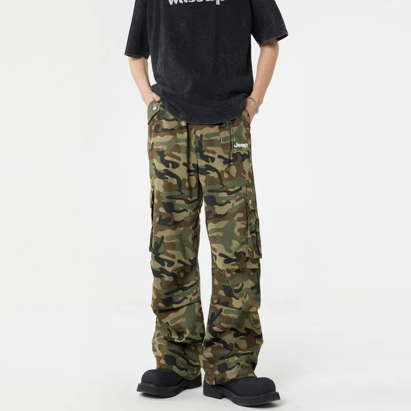 Jeep Pasture Horse Lifestyle Casual Pants Unisex Green Camouflage-2