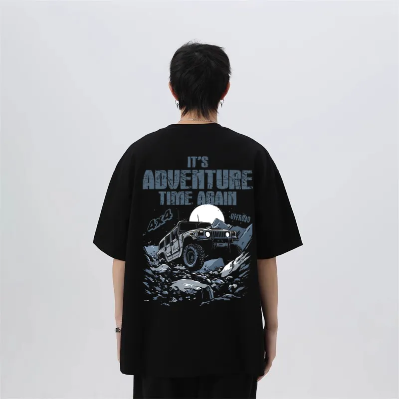 Jeep Pasture Horse Lifestyle T Shirt Unisex Pure Black-4