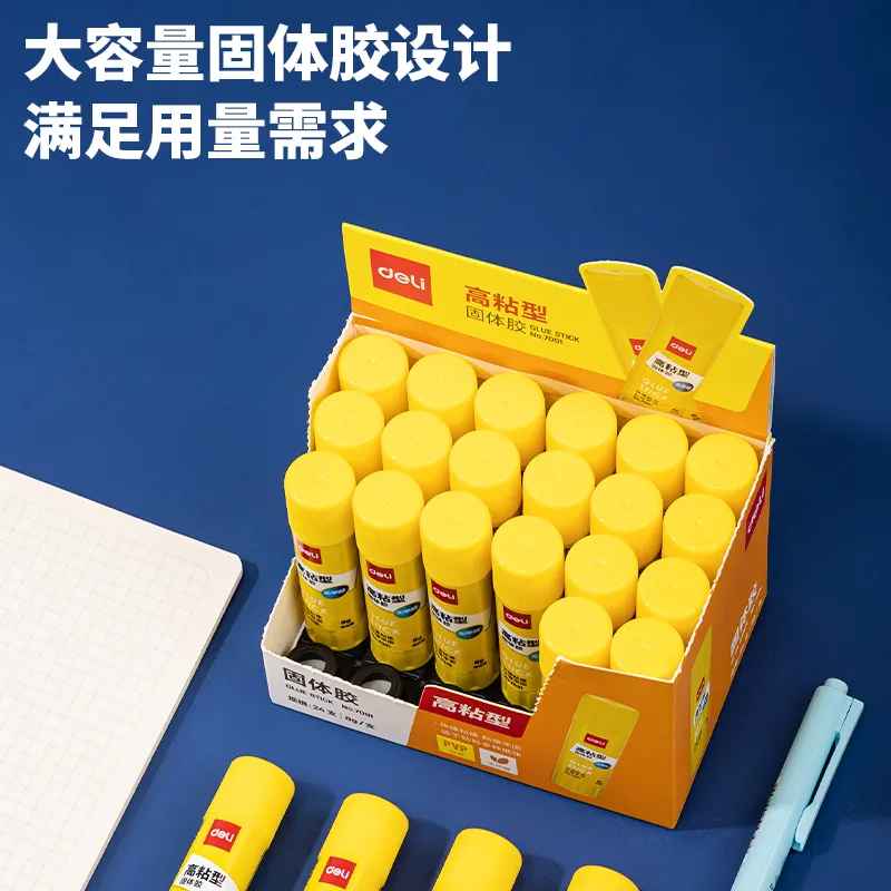 Deli 7091 Solid Glue Stick White Around 8g Per Piece Formaldehyde Free-4