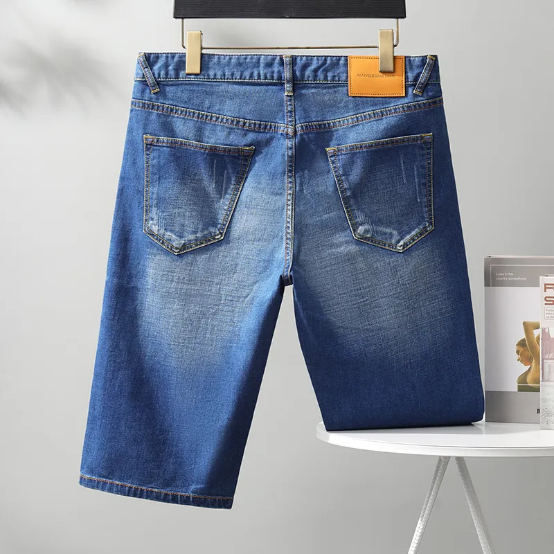 ARTSDON Denim Shorts Men Denim Blue Gradient-1