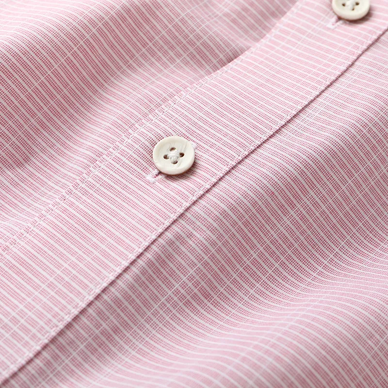 ARTSDON Shirts Men Dark Red Stripes-4