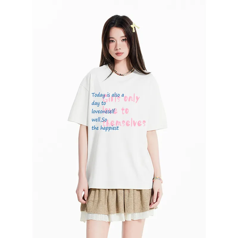 Urban Beauty Drop Shoulder Sleeve T Shirt Women's-5