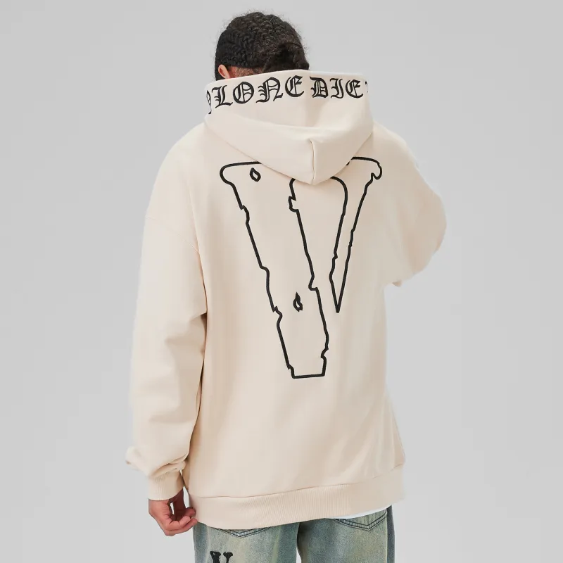 VLONE Big Logo Series Sweatshirt Unisex Beige Black-2
