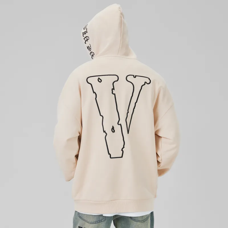 VLONE Big Logo Series Sweatshirt Unisex Beige Black-3