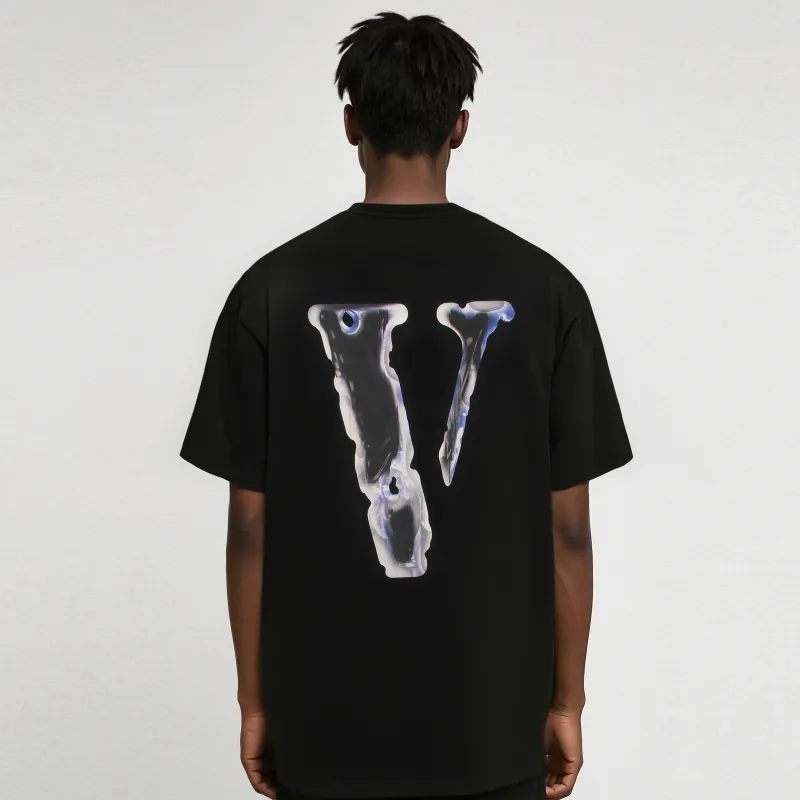 VLONE Large Logo Collection SS25 T Shirt Unisex Black White-2