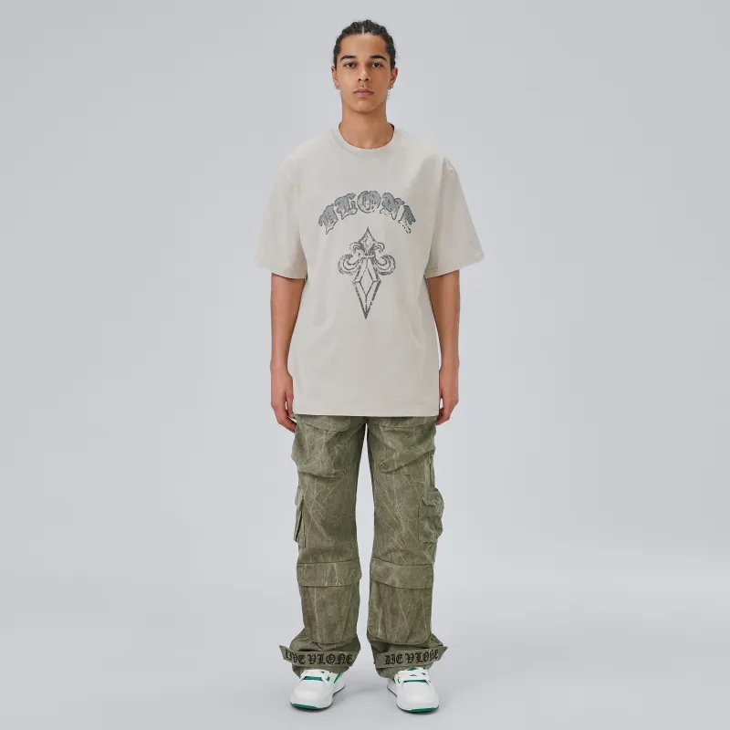 VLONE T Shirt Unisex Beige Gray-6