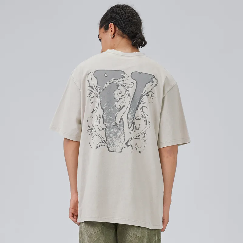 VLONE T Shirt Unisex Beige Gray-3