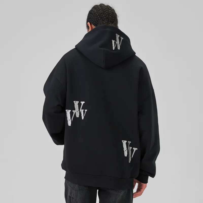 VLONE Sweatshirt Unisex Black Silver-2