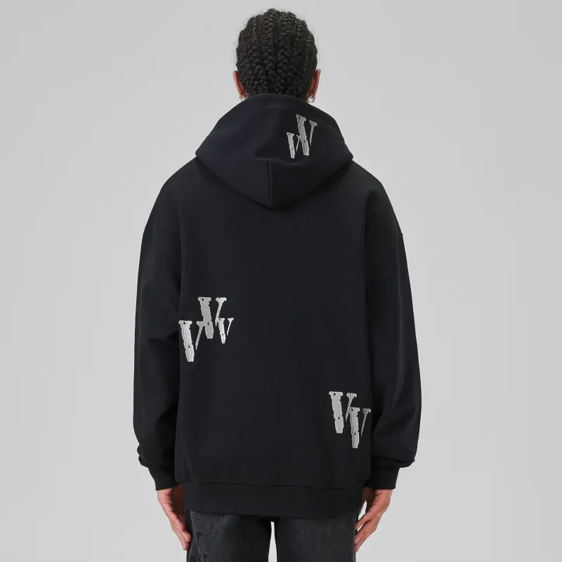 VLONE Sweatshirt Unisex Black Silver-4