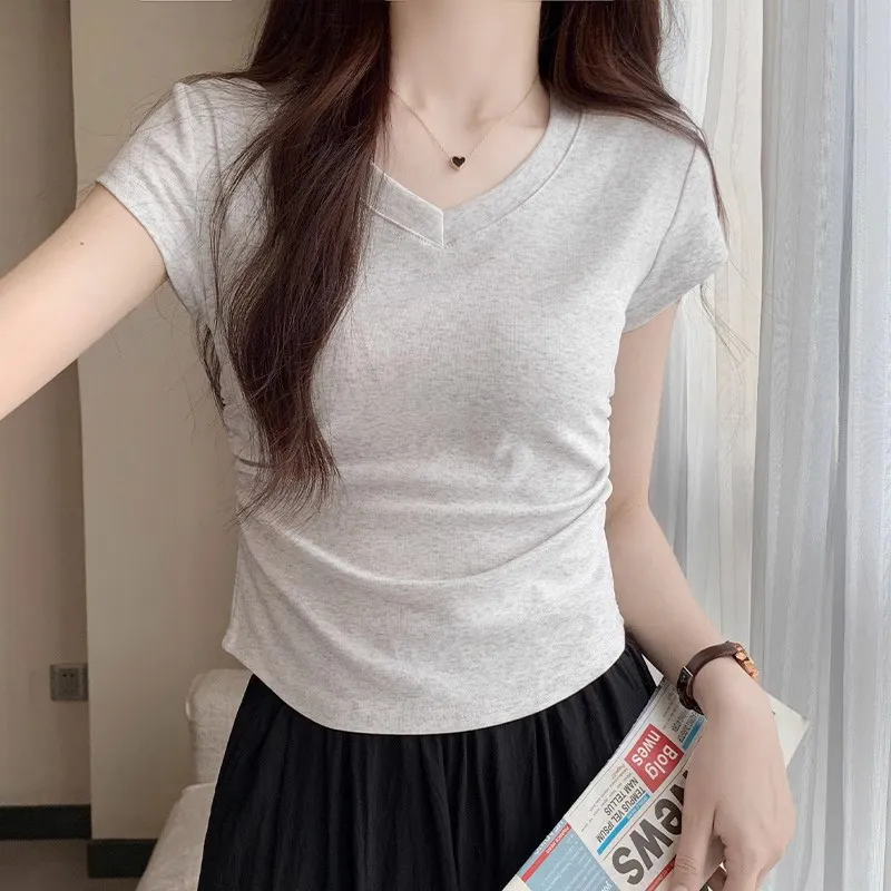 HEISU Regular T Shirt Women's Cream Yellow-20