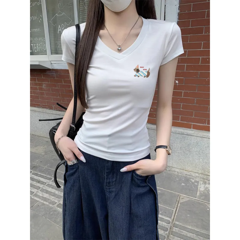 HEISU Regular T Shirt Women's Cream Yellow-33