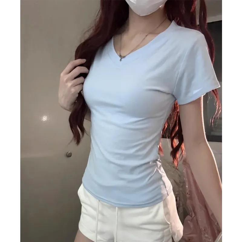 HEISU Regular T Shirt Women's Cream Yellow-11